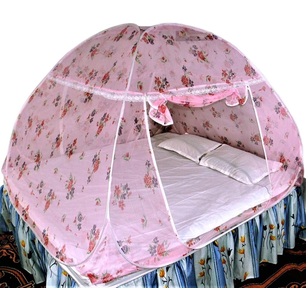Healthy Sleeping Foldable Polyester Double Bed Mosquito Net